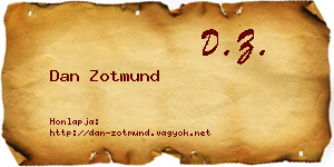 Dan Zotmund névjegykártya